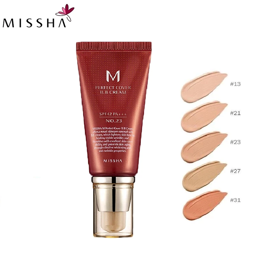 M Perfect Cover BB Cream SPF 42/PA +++  (Missha)  50ml Base cobertura perfecta 18