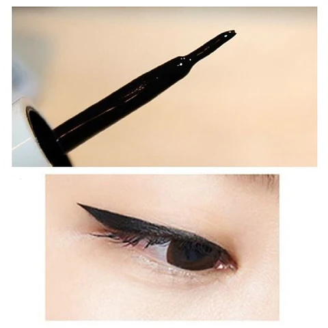 Liquid Eyeliner (The Saem) - 01 deep black Delineador líquido a prueba de agua