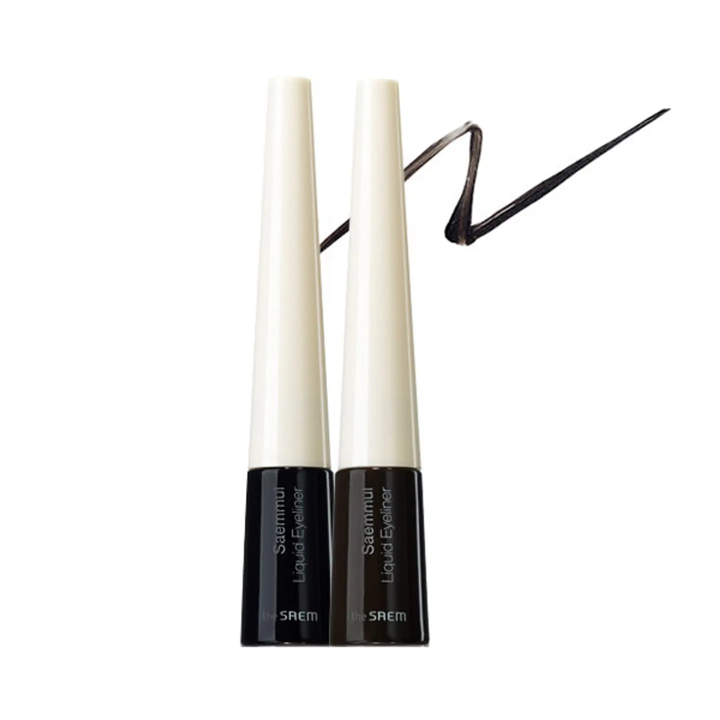 Liquid Eyeliner (The Saem) - 01 deep black Delineador líquido a prueba de agua 4