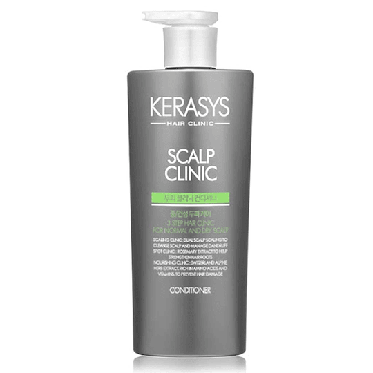 Shampoo o Acondicionador Scalp Clinic (Kerasys) -600ml c/u Para cabellos grasos y con caspa