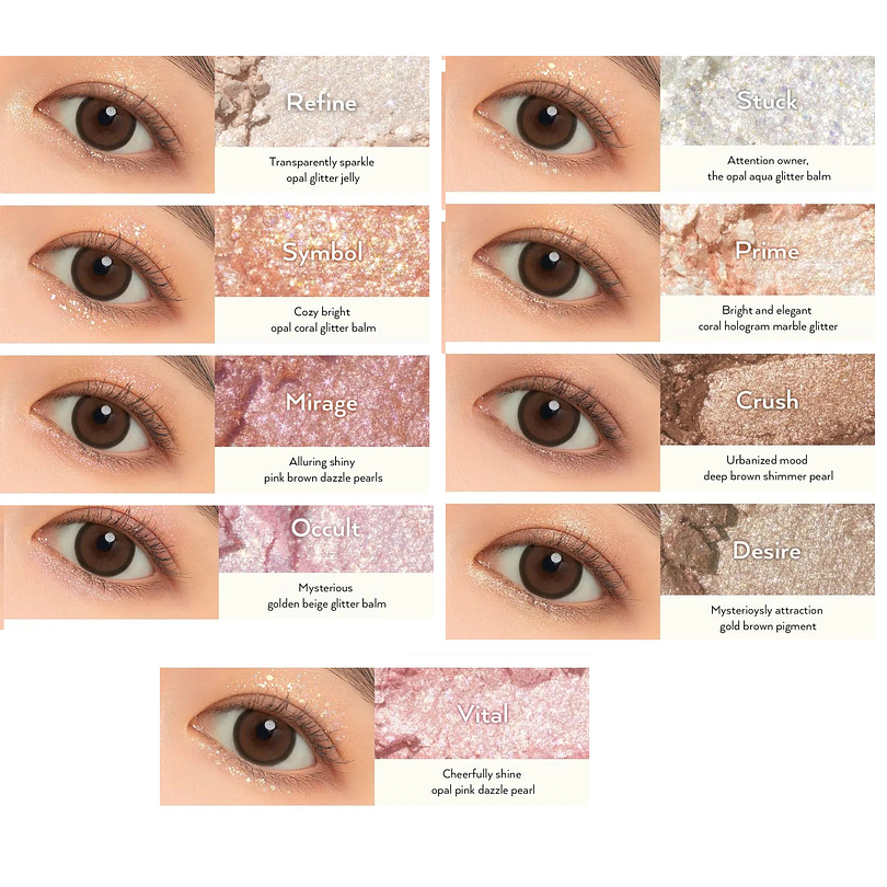 Glitterpedia Eye Palette N1. All of Glitter (Unleashia) Paleta sombras glitter 4