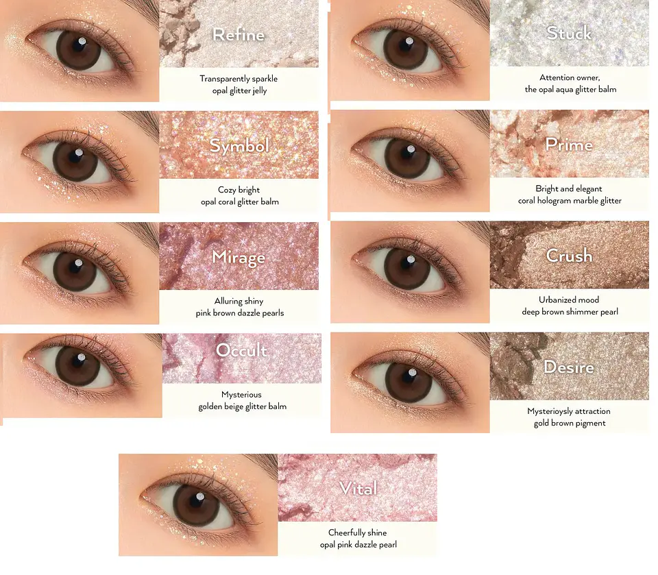 Glitterpedia Eye Palette N1. All of Glitter (Unleashia) Paleta sombras glitter 4