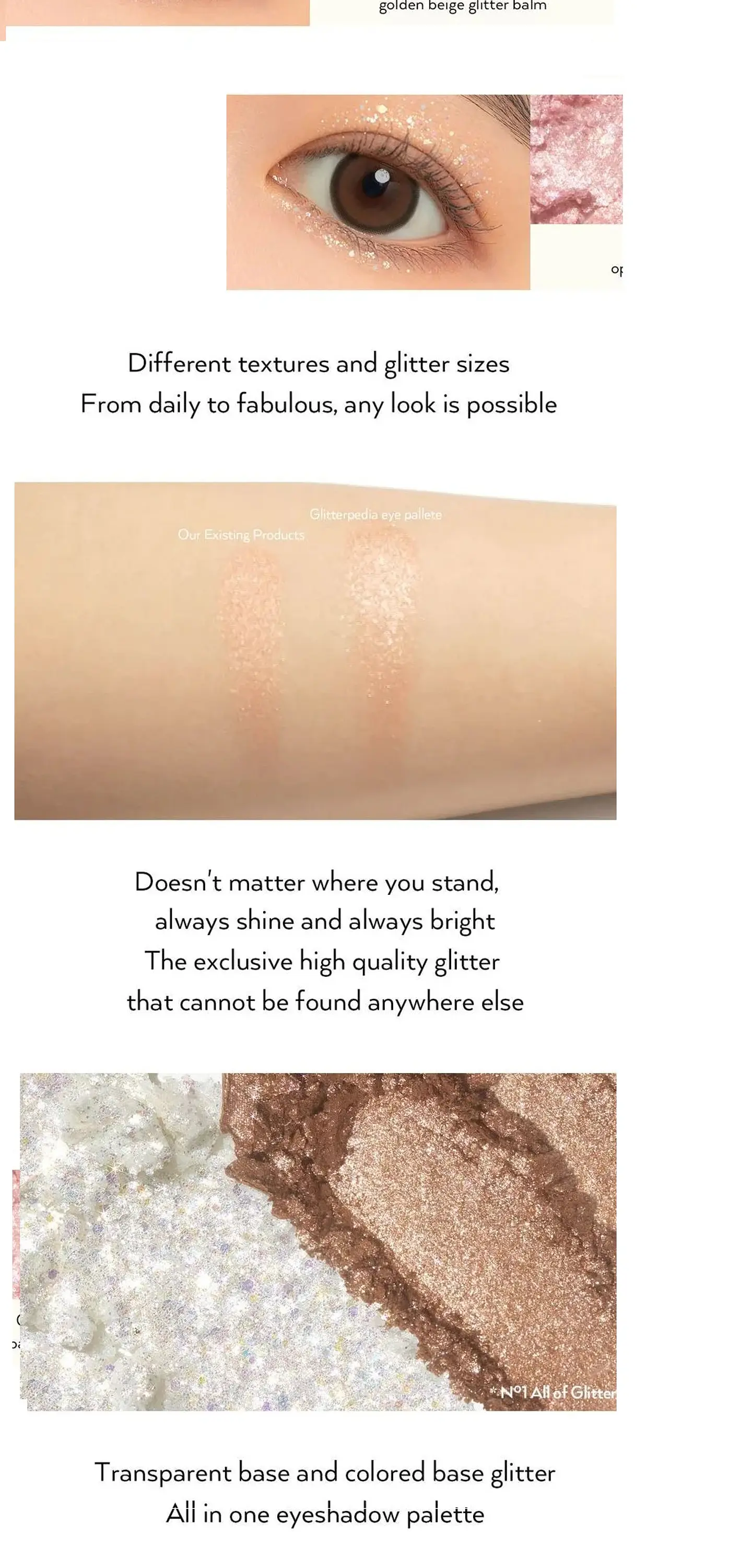 Glitterpedia Eye Palette N1. All of Glitter (Unleashia) Paleta sombras glitter 7