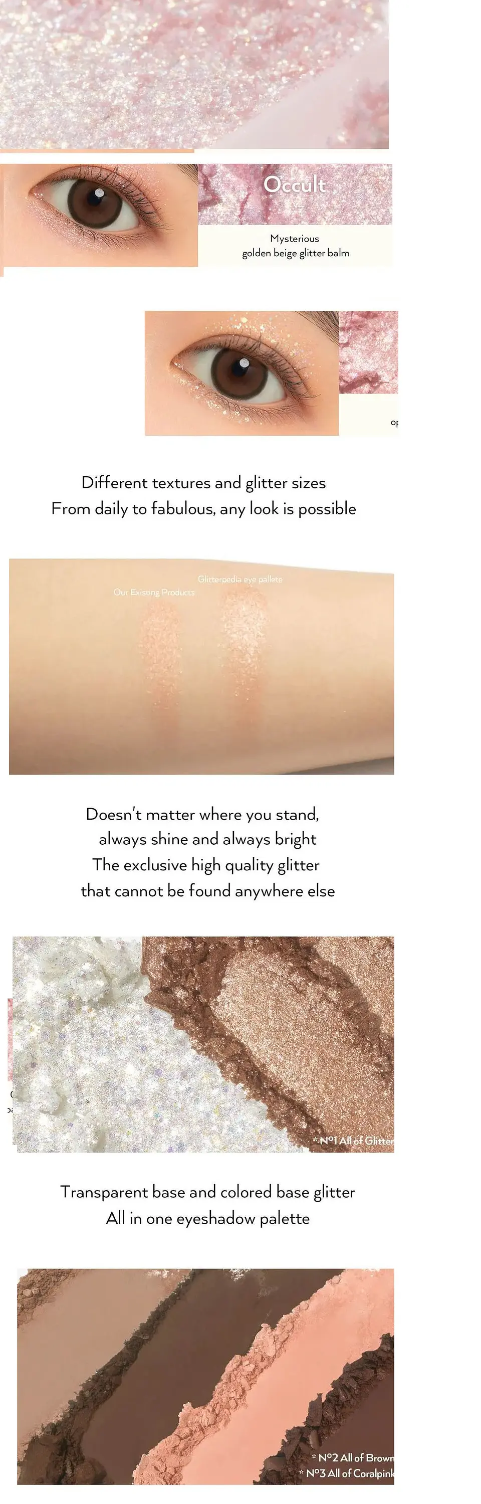 Glitterpedia Eye Palette N1. All of Glitter (Unleashia) Paleta sombras glitter 7