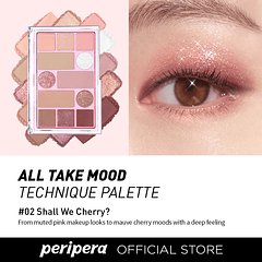 All Take Mood Tecnique 02 Shall We Cherry? (Peripera) - Paleta de sombras