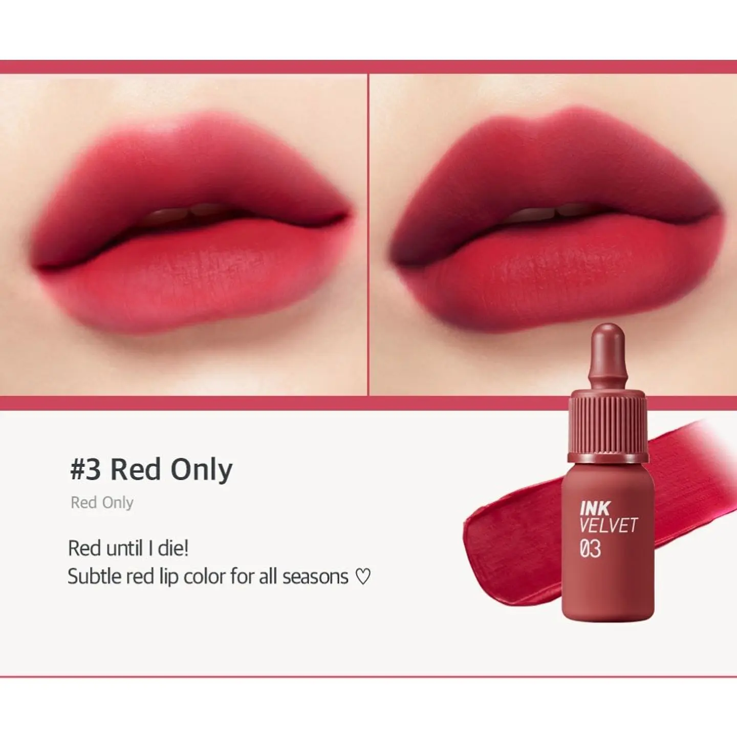 Tintes para labios Ink Velvet - Normal, Airy, Nude (Peripera) -8ml 13