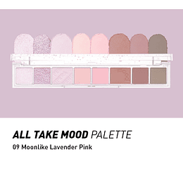 All Take Mood Palette 09 Moonlike Lavender Pink (Peripera) - Set de sombras de ojos