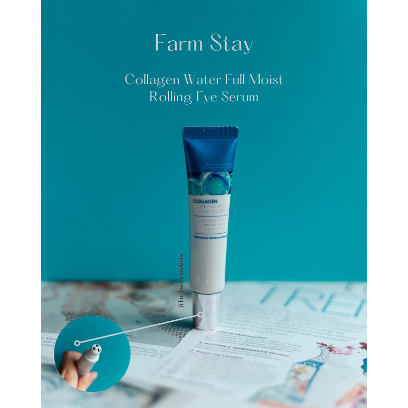 Collagen Water Full Moist Rolling Eye Serum (Farm Stay) – 25ml Suero de contorno de ojos antiedad roll on 3