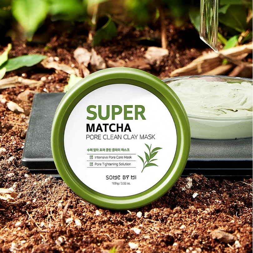 Super Matcha Pore Clean Clay Mask (Some By Mi) -Mascarilla de limpieza té verde pieles mixtas y grasas 7