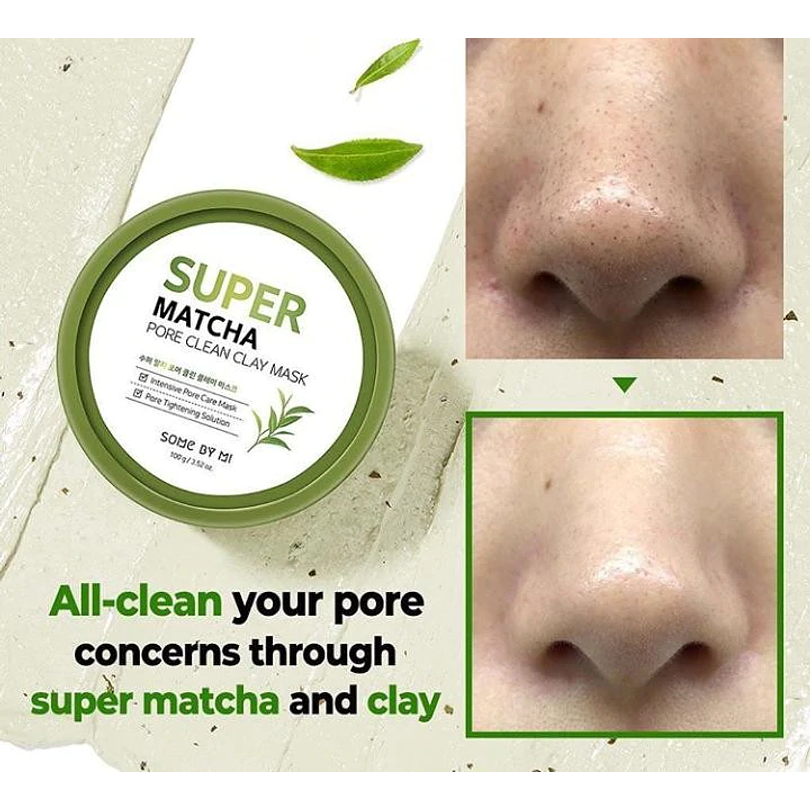 Super Matcha Pore Clean Clay Mask (Some By Mi) -Mascarilla de limpieza té verde pieles mixtas y grasas 10