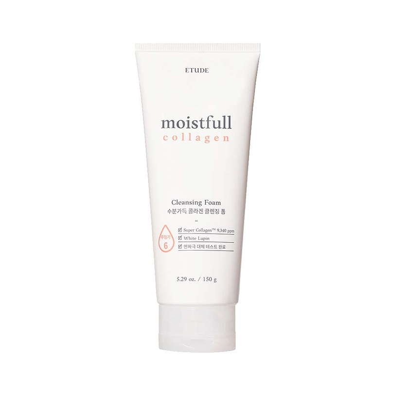 Moistfull Collagen Cleansing Foam (Etude House) – 150ml Limpiador antiedad 52% colágeno 5