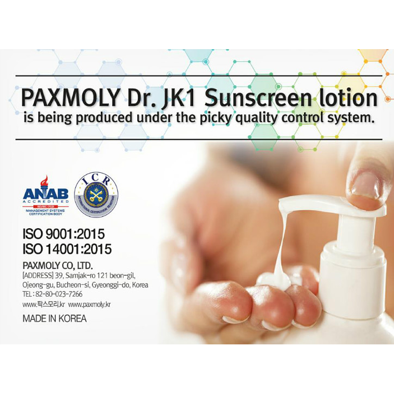 Dr. Jk1 Sunscreen Lotion SPF50+/+++ (Pax Moly)  200ml Protector solar para rostro y cuerpo 4