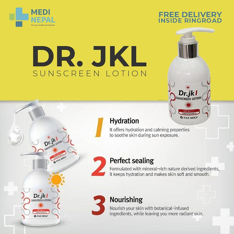 Dr. Jk1 Sunscreen Lotion SPF50+/+++ (Pax Moly)  200ml Protector solar para rostro y cuerpo 14