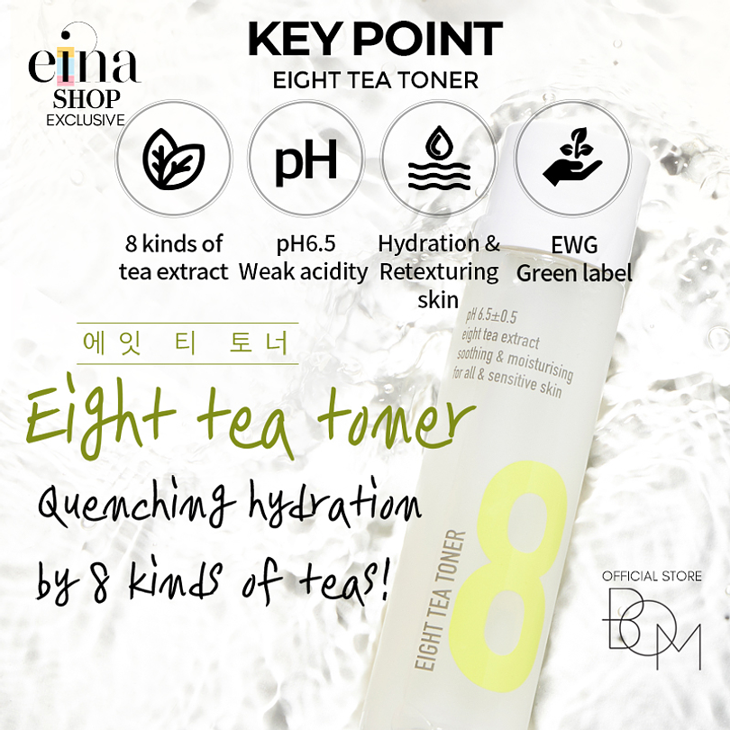 Eight Tea Toner (B.O.M Beauty of Majesty) – 150ml Tónico antioxidante pieles mixtas con 8 tipos de té 6