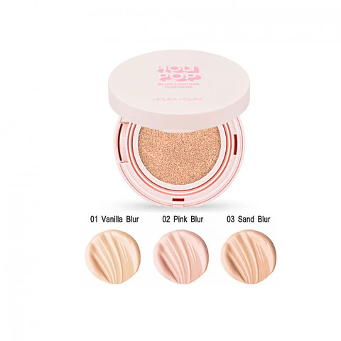 Holi Pop Blur Cushion SPF50+ PA+++ (Holika Holika) - Base ligera alta duración