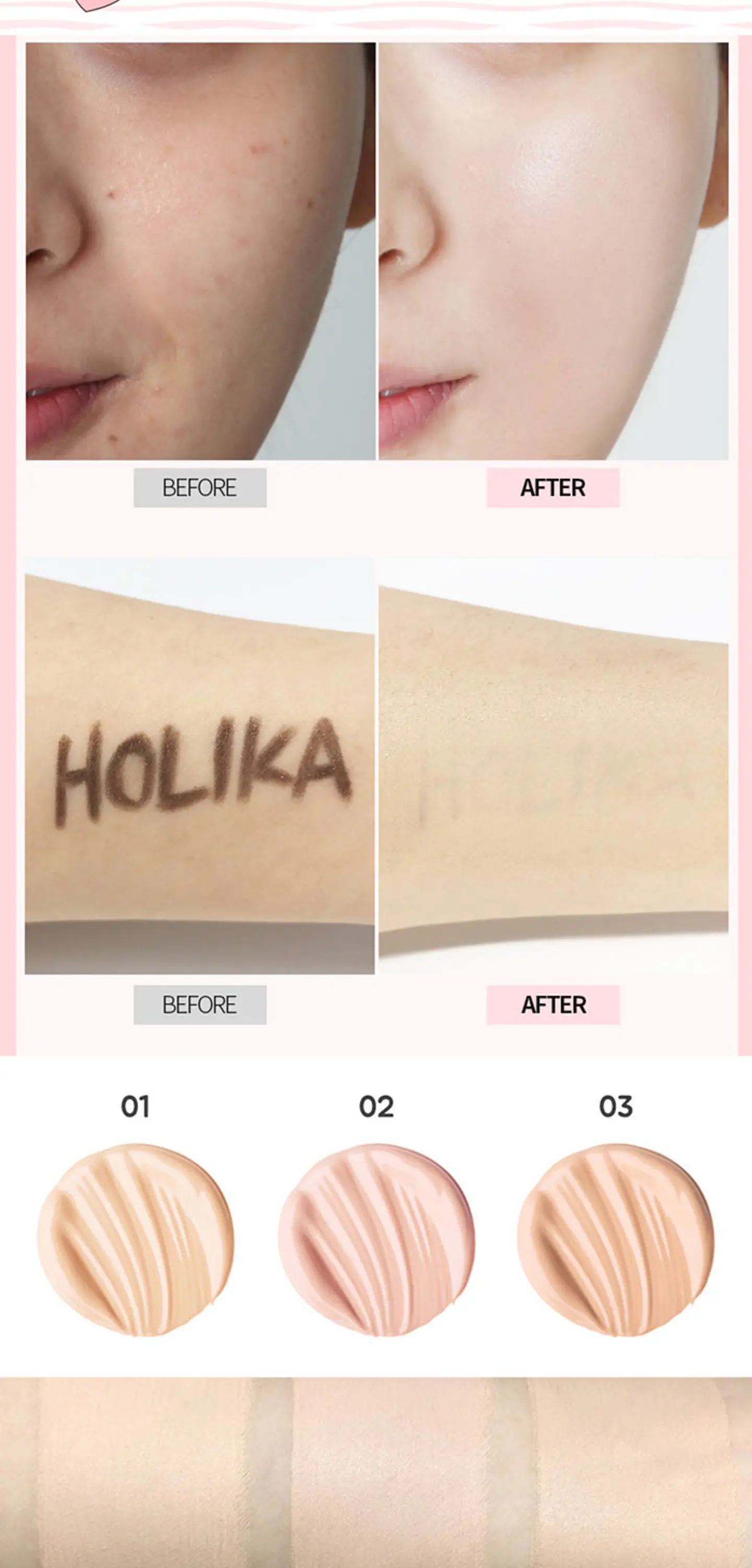 Holi Pop Blur Cushion SPF50+ PA+++ (Holika Holika) - Base ligera alta duración 6