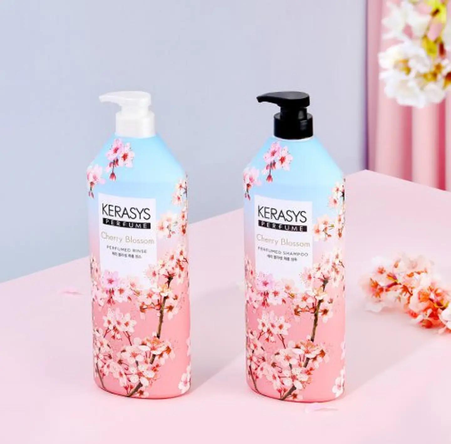 Cherry Blossom Perfumed (Kerasys) - Shampoo o Acondicionador 1 litro c/u con Aceite de Argán y Flor de Cerezo 3
