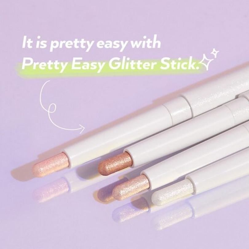 Pretty Easy Glitter Stick (Unleashia) #Confident Delineador glitter rosado  3