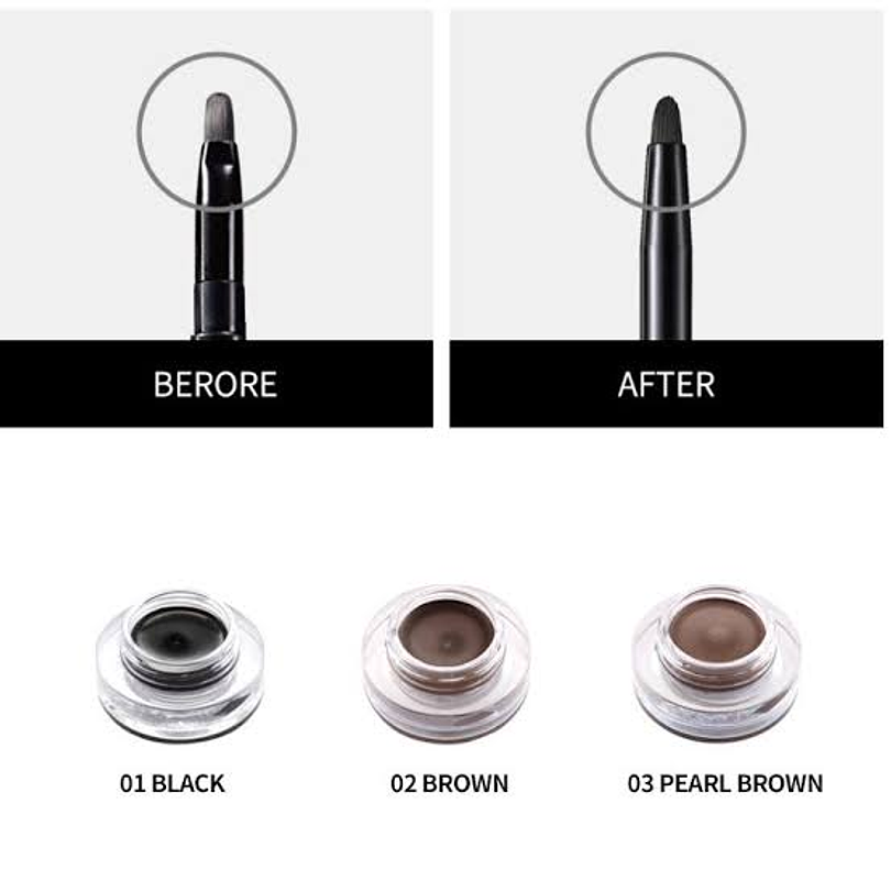 Back Gel Eyeliner Z (Tonymoly) 4ml Delineador en Gel a prueba de agua negro  5