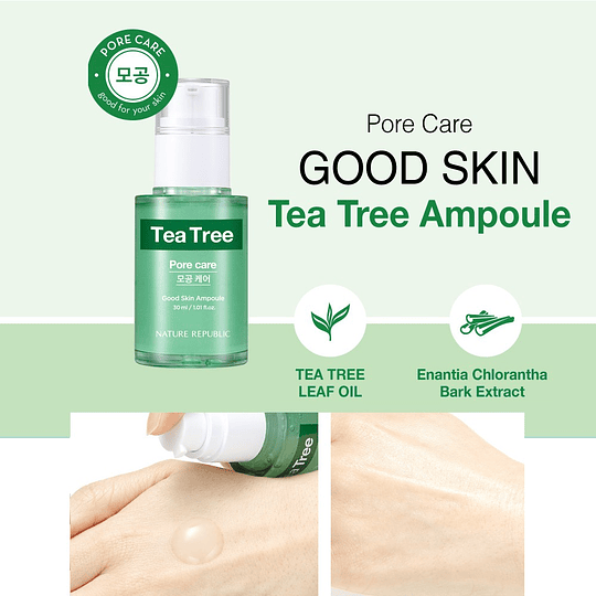 Good Skin Tea Tree Ampoule (Nature Republic) - 30ml Serum antiacné Árbol de té