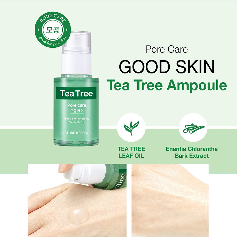 Good Skin Tea Tree Ampoule (Nature Republic) - 30ml Serum antiacné Árbol de té 1