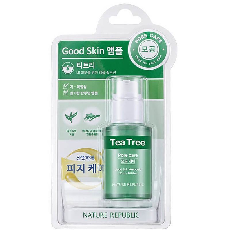 Good Skin Tea Tree Ampoule (Nature Republic) - 30ml Serum antiacné Árbol de té 4