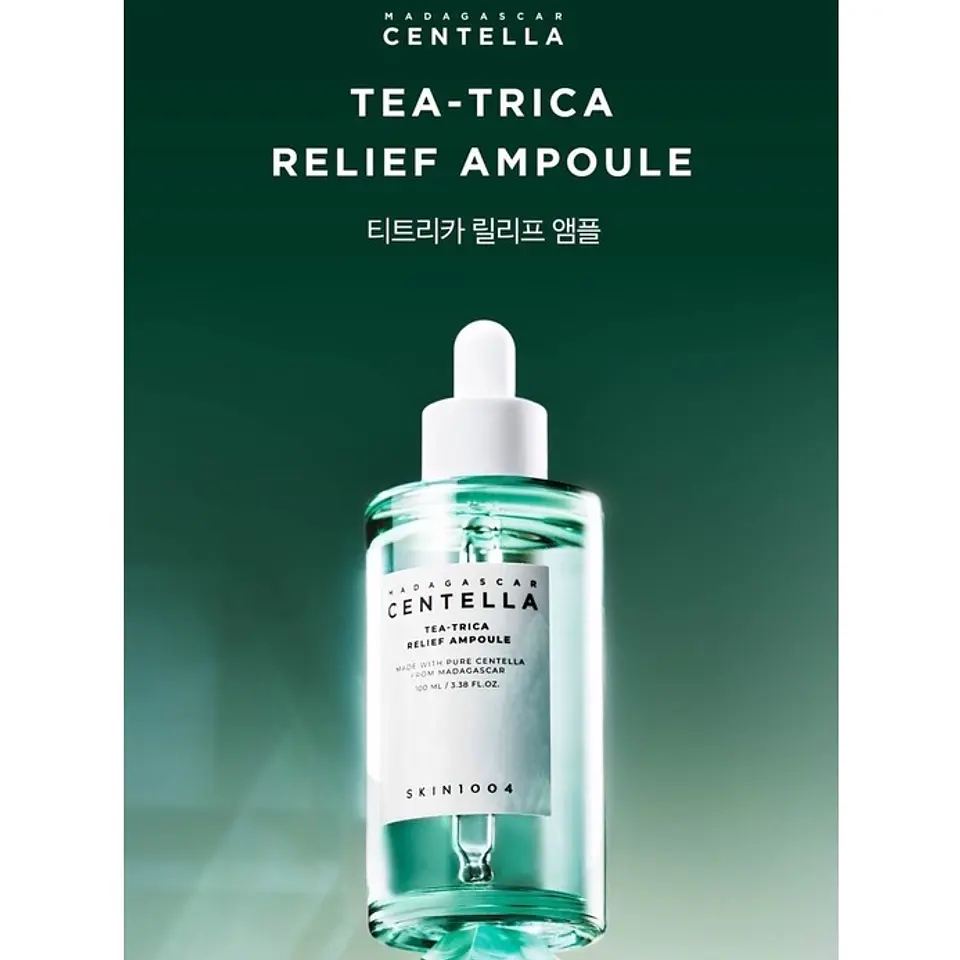 Madagascar Centella Tea-trica Relief Ampoule (SKIN1004) - 100ml Serum anti acné árbol de té + centella asiática 2