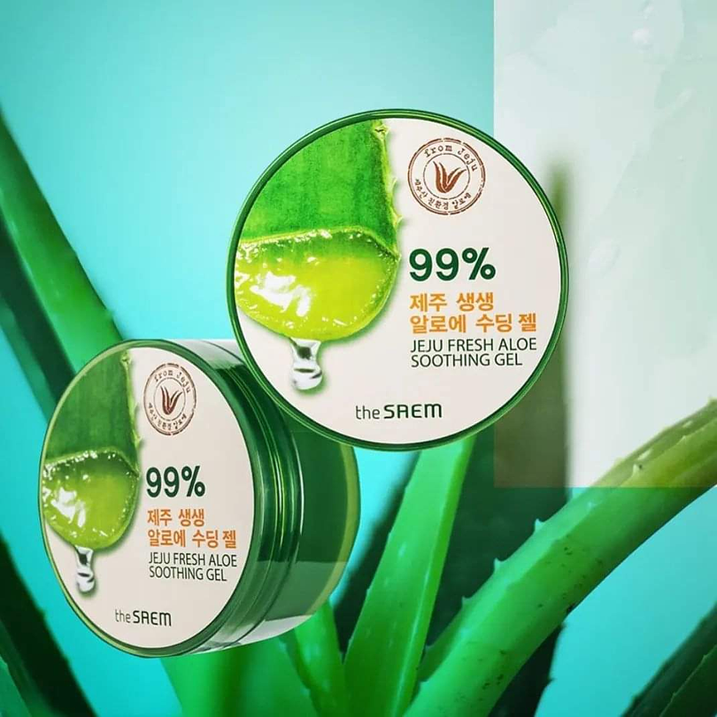 Gel 99% Aloe Vera Jeju Fresh Aloe Soothing (The Saem) -300ml  6