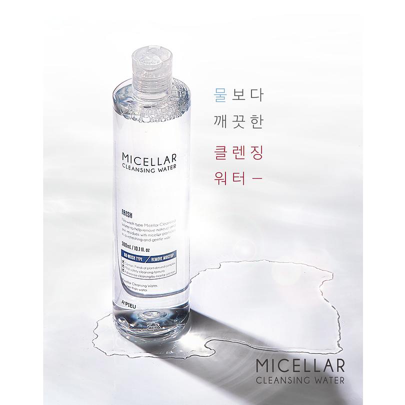 Micellar Cleansing Water Fresh (A'Pieu) - 300ml Agua micelar desmaquillante pieles mixtas y grasas 1