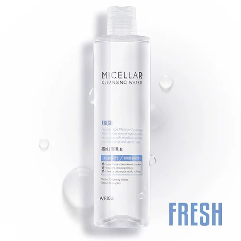 Micellar Cleansing Water Fresh (A'Pieu) - 300ml Agua micelar desmaquillante pieles mixtas y grasas 7