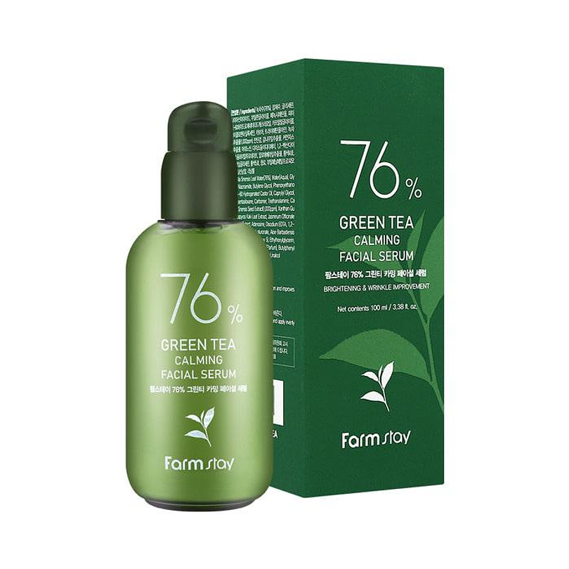  76% Green Tea Calming Facial Serum (Farm Stay) - 100 ml Serum 76% Té Verde 1