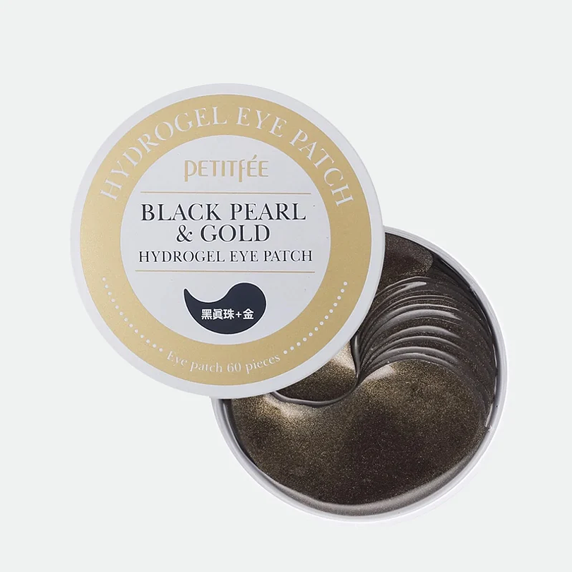 Black Pearl & Gold Hydrogel Eye Patch (Petitfee) - Parches hidratantes ojos aclarantes y anti edad 2