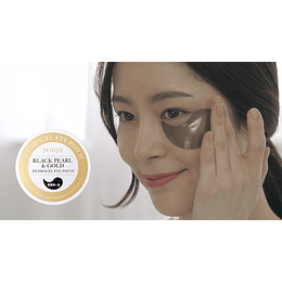 Black Pearl & Gold Hydrogel Eye Patch (Petitfee) - Parches hidratantes ojos aclarantes y anti edad