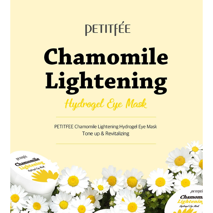 Chamomile Lightening Hydrogel Eye Mask (PETITFEE) - Parches aclarantes y desinflamantes ojeras oscuras  1