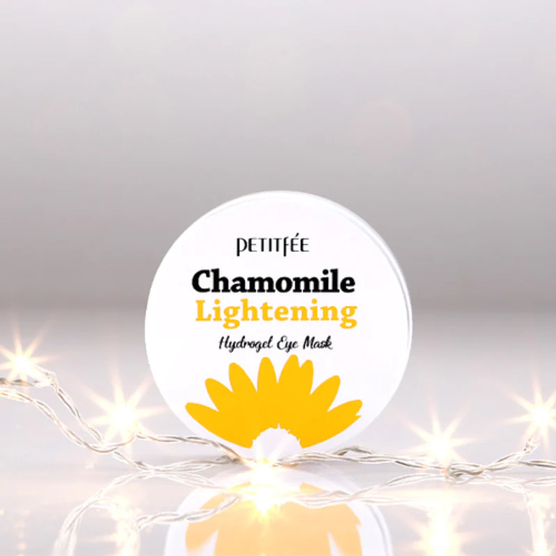 Chamomile Lightening Hydrogel Eye Mask (PETITFEE) - Parches aclarantes y desinflamantes ojeras oscuras  2