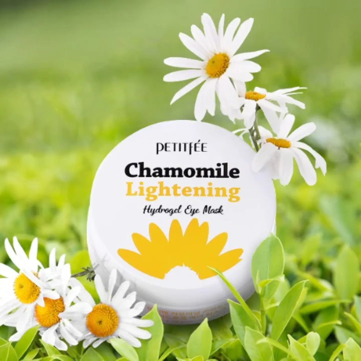 Chamomile Lightening Hydrogel Eye Mask (PETITFEE) - Parches aclarantes y desinflamantes ojeras oscuras  4