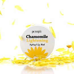 Chamomile Lightening Hydrogel Eye Mask (PETITFEE) - Parches aclarantes y desinflamantes ojeras oscuras 