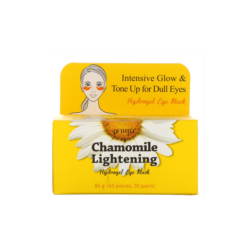 Chamomile Lightening Hydrogel Eye Mask (PETITFEE) - Parches aclarantes y desinflamantes ojeras oscuras  5