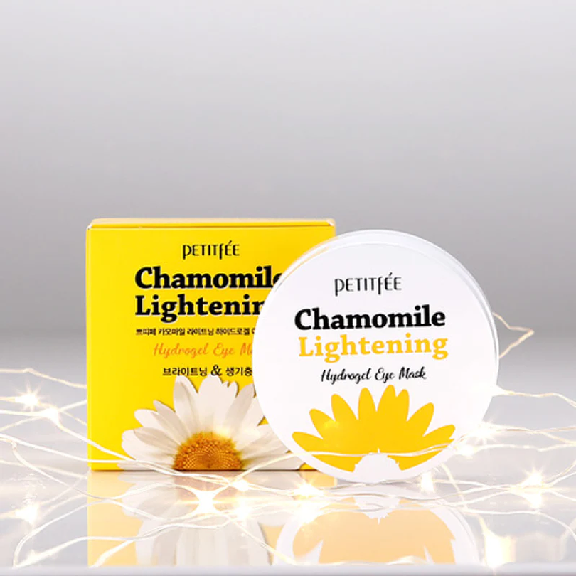 Chamomile Lightening Hydrogel Eye Mask (PETITFEE) - Parches aclarantes y desinflamantes ojeras oscuras  6