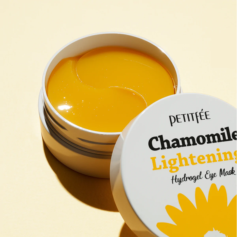 Chamomile Lightening Hydrogel Eye Mask (PETITFEE) - Parches aclarantes y desinflamantes ojeras oscuras  7
