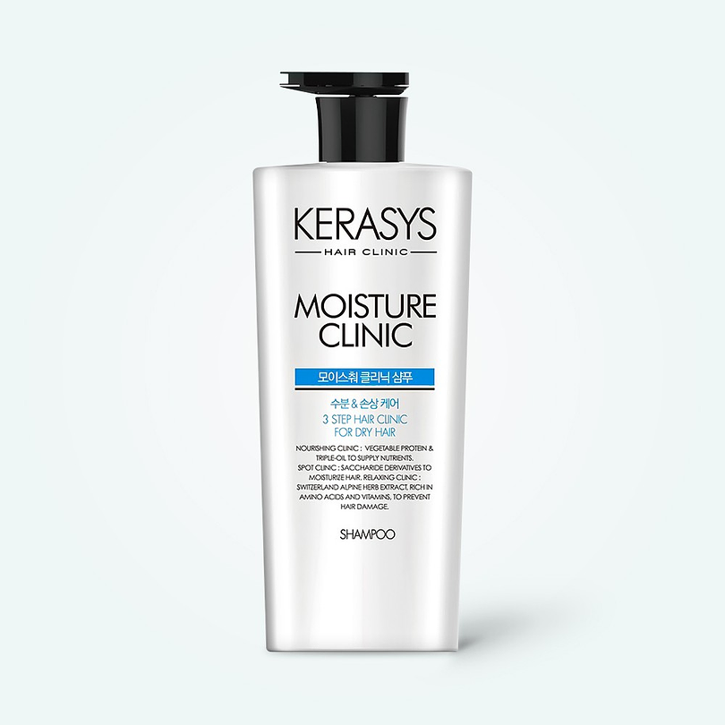 Shampoo Moisturizing Clinic (Kerasys)  600 ml Para cabellos secos, sin sal ni parabenos 1