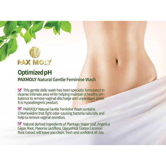 Natural Gentle Feminine Wash (Pax Moly) - 100ml Gel íntimo femenino