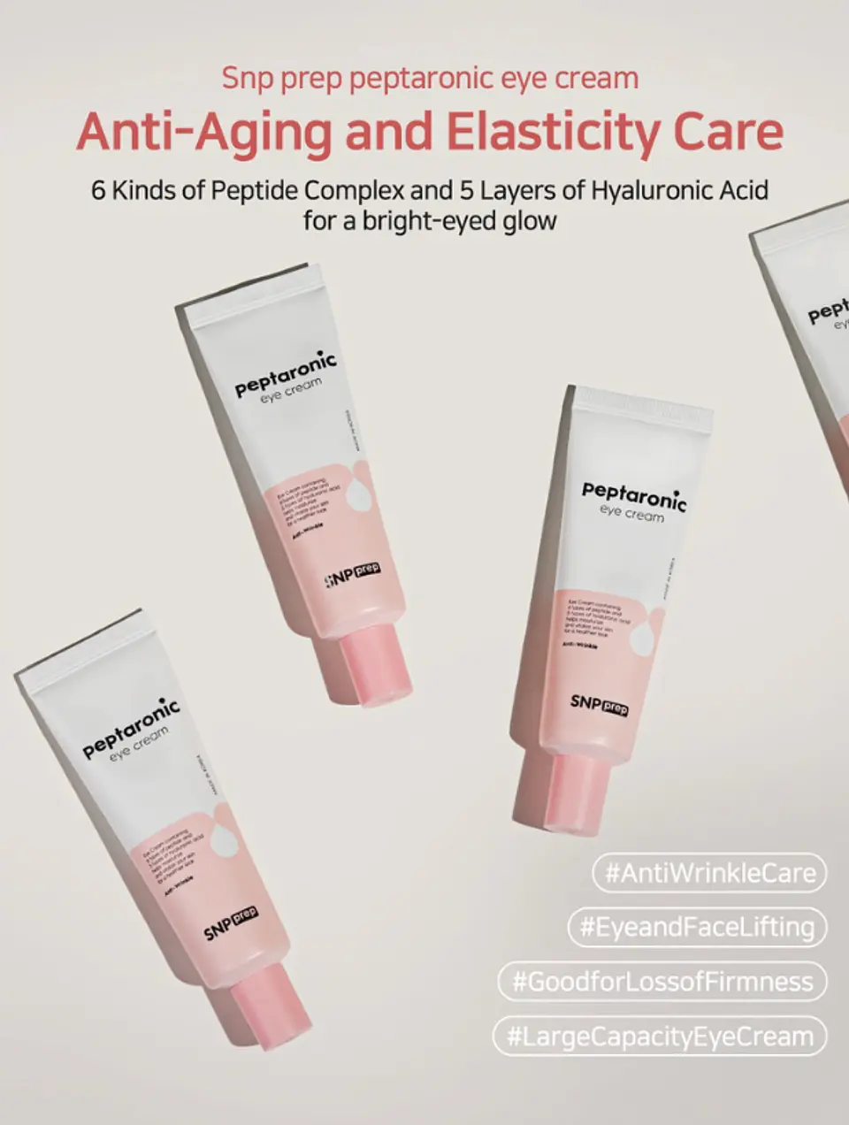 Peptaronic Eye Cream (SNP) -50ml  Crema contorno de Ojos con Péptidos y ácido hialurónico 2