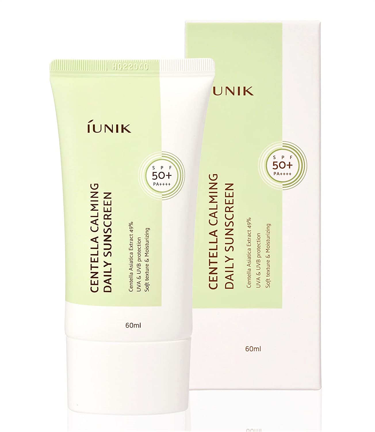 Iunik Centella Calming Daily Sunscreen SPF 50+, PA++++ (IUNIK) - 60ml Protector solar calmante 49% centella asiática