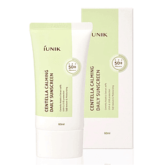 Centella Calming Daily Sunscreen SPF 50+, PA++++ (IUNIK) - 60ml Protector solar calmante 49% centella asiática