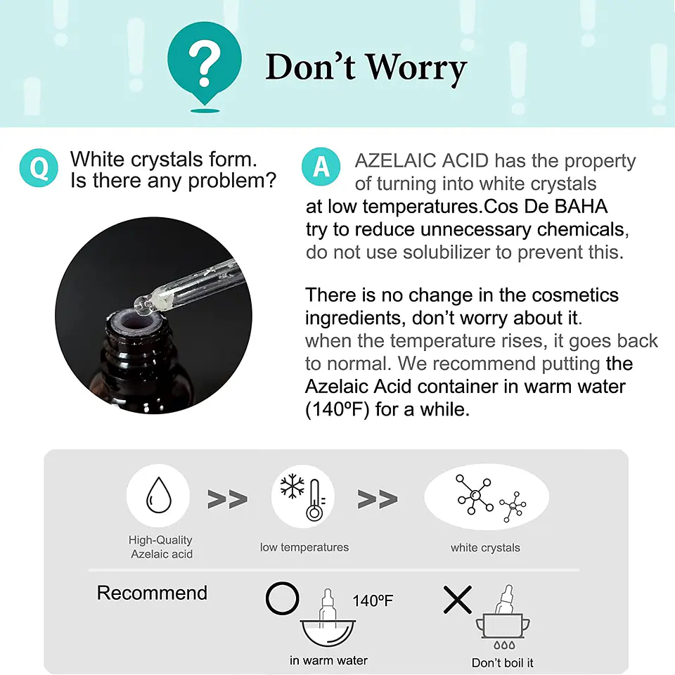 AZ Azelaic Acid 10 Serum (Cos de BAHA) - 30ml Serum 10% Ácido Azelaico anti acné exfoliante suave 3