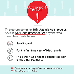 AZ Azelaic Acid 10 Serum (Cos de BAHA) - 30ml Serum 10% Ácido Azelaico anti acné