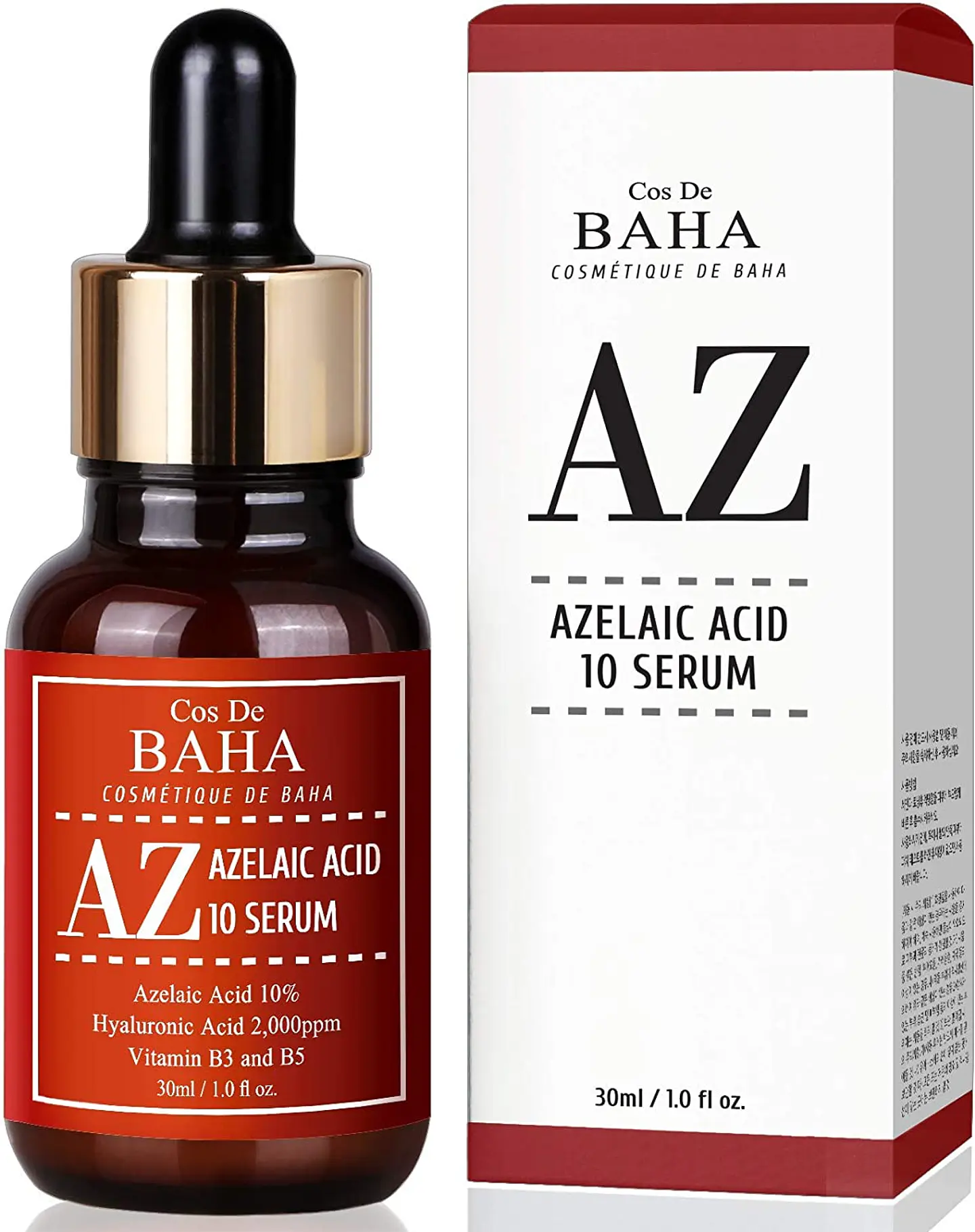 AZ Azelaic Acid 10 Serum (Cos de BAHA) - 30ml Serum 10% Ácido Azelaico anti acné exfoliante suave 1