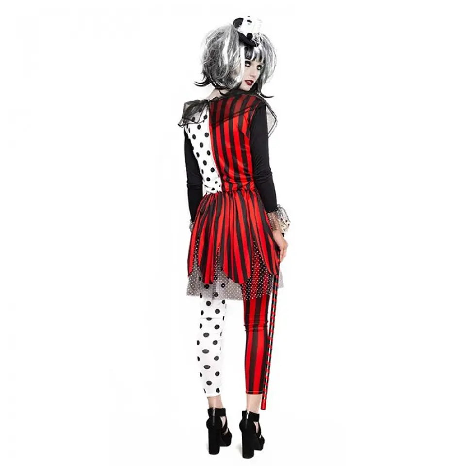 Disfraz Halloween Payaso Rayas Adulto Mujer 3