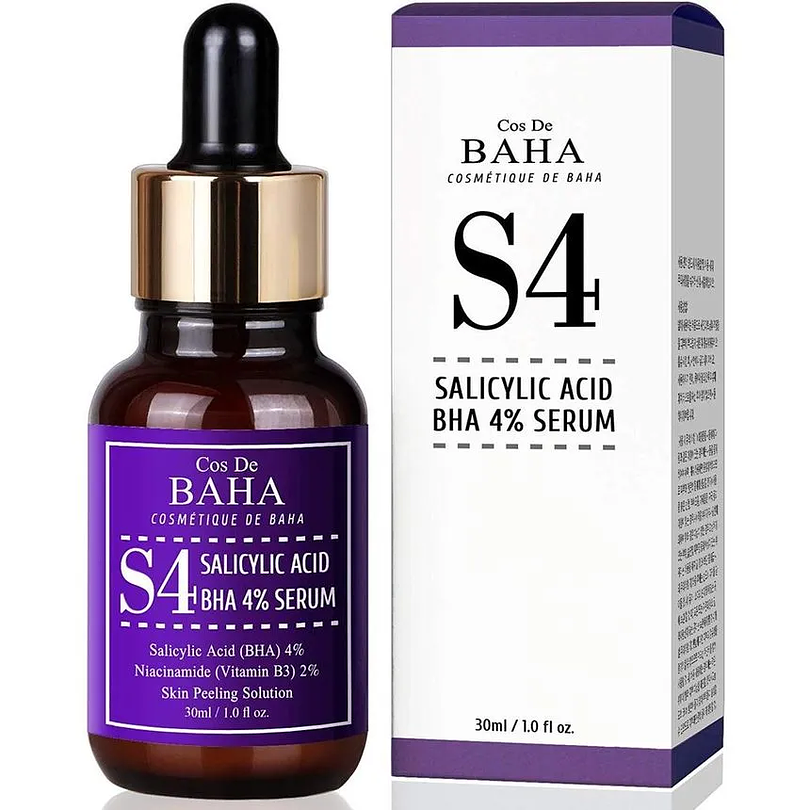 S4 Salicylic Acid BHA 4% Serum (Cos de BAHA) - Serum anti acné 4% ácido salicílico 6